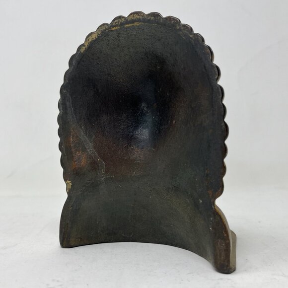 Vintage Cast Iron Native American Indian Chief Bookend Doorstop - Picture 7 of 12